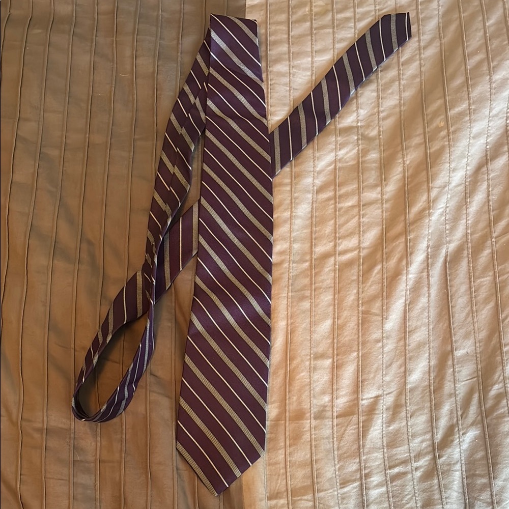 Purple Striped Men's Tie